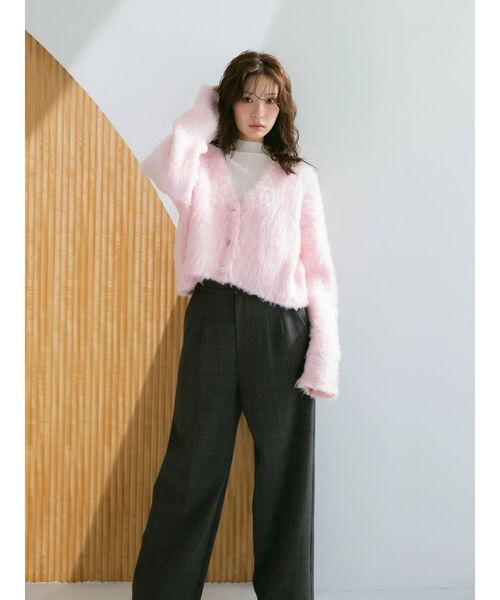 MERCURYDUO(マーキュリーデュオ)の「フェイクウール折返しベルトパンツ(その他パンツ・レディース・グレー/その他1/ブラウン・SMALL/MEDIUM)」の4枚目の写真
