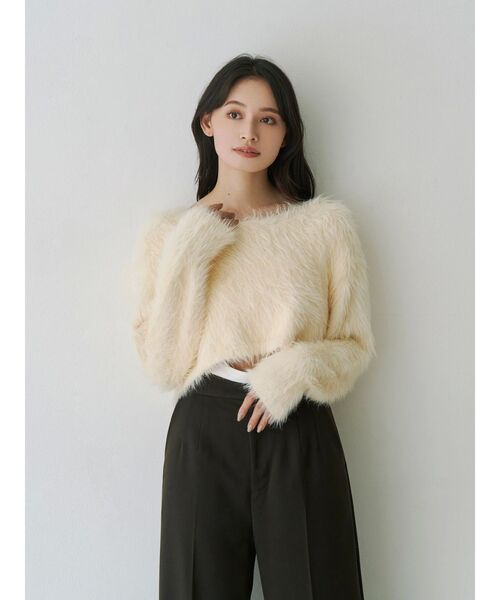 MERCURYDUO(マーキュリーデュオ)の「フェイクウール折返しベルトパンツ(その他パンツ・レディース・グレー/その他1/ブラウン・SMALL/MEDIUM)」の16枚目の写真