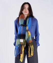 To b. by agnes b. | ブロックチェック マフラー(マフラー)