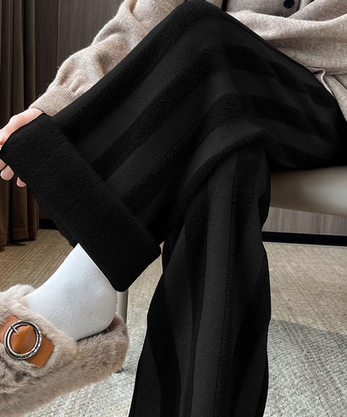 セール】ストライプニットパンツ（その他パンツ）｜2ly2（トゥーリー