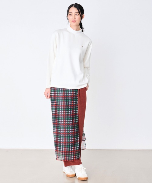 Arnold Palmer（アーノルドパーマー）の「パーマーチェック ラージ ストール（ストール/ショール・レディース・ネイビー/ベージュ・F）」の2枚目の写真