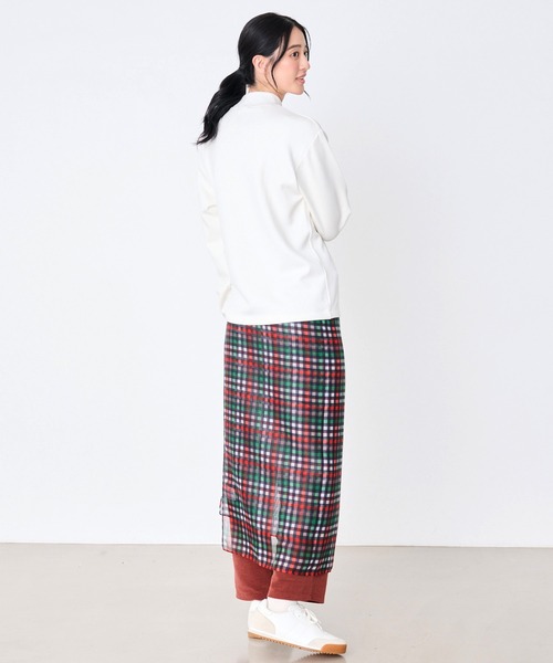 Arnold Palmer（アーノルドパーマー）の「パーマーチェック ラージ ストール（ストール/ショール・レディース・ネイビー/ベージュ・F）」の5枚目の写真