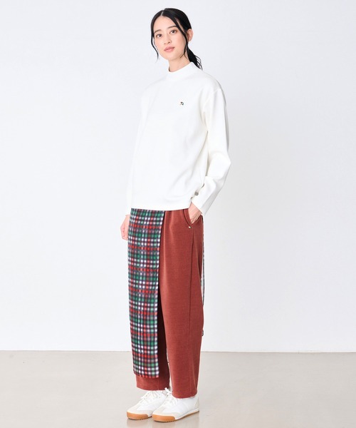 Arnold Palmer（アーノルドパーマー）の「パーマーチェック ラージ ストール（ストール/ショール・レディース・ネイビー/ベージュ・F）」の4枚目の写真