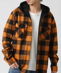 ARCADE（アーケード）の「あったフリース 裏起毛 パーカーネルシャツ / バッファローチェック（シャツ/ブラウス）」