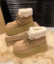 Nia | Nia(ニア)/バイカラー　厚底ショートボアブーツ(ブーツ)