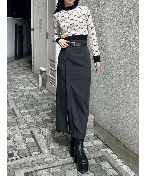 MURUA（ムルーア）の「ZIPスリットナロースカート（スカート・レディース・ブラック/その他1・1/2）」の8枚目の写真