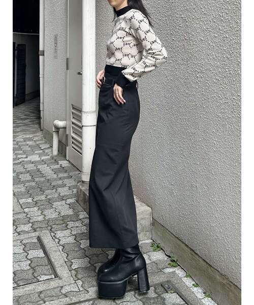 MURUA（ムルーア）の「ZIPスリットナロースカート（スカート・レディース・ブラック/その他1・1/2）」の9枚目の写真