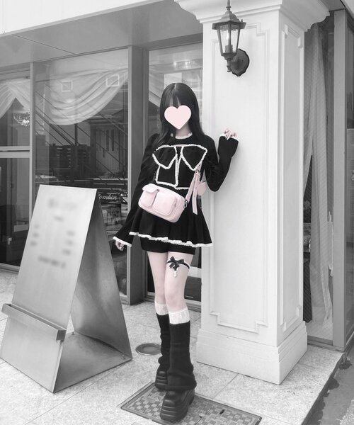 OLIVE des OLIVE（オリーブデオリーブ）の「【インフルエンサー企画】miko ふりふりスカパン（その他パンツ・レディース・ブラック/ドット/ピンク・FREE）」の10枚目の写真