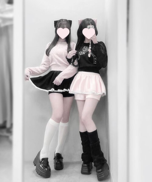 OLIVE des OLIVE（オリーブデオリーブ）の「【インフルエンサー企画】miko ふりふりスカパン（その他パンツ・レディース・ブラック/ドット/ピンク・FREE）」の5枚目の写真