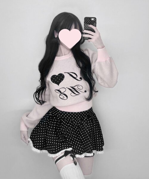 OLIVE des OLIVE（オリーブデオリーブ）の「【インフルエンサー企画】miko ふりふりスカパン（その他パンツ・レディース・ブラック/ドット/ピンク・FREE）」の7枚目の写真