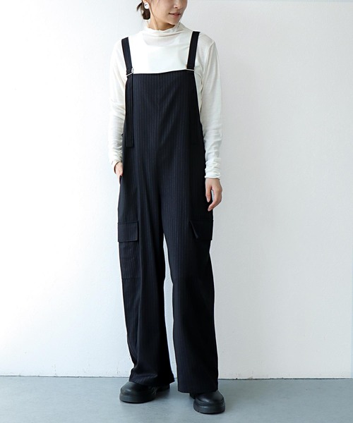 セール】ピンストライプサロペット（サロペット/オーバーオール