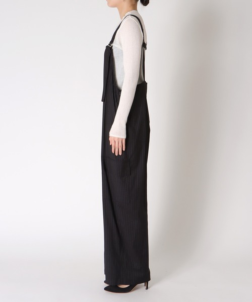 Jines（ジネス）の「ピンストライプサロペット（サロペット/オーバーオール・レディース・ブラック・38）」の8枚目の写真