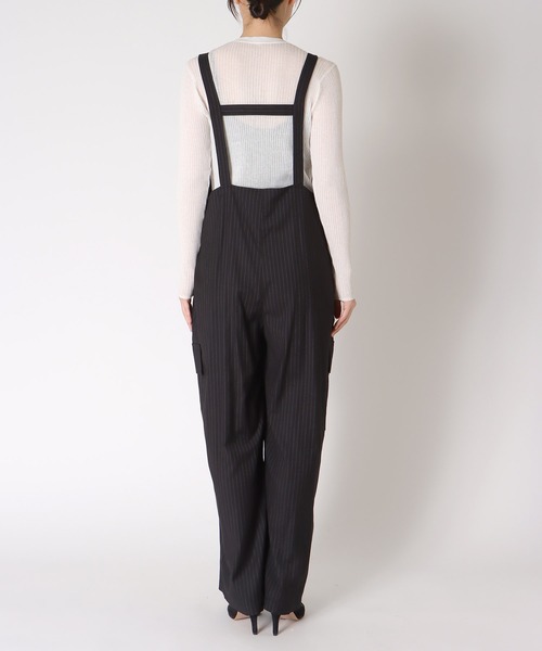 Jines（ジネス）の「ピンストライプサロペット（サロペット/オーバーオール・レディース・ブラック・38）」の9枚目の写真