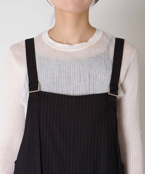 Jines（ジネス）の「ピンストライプサロペット（サロペット/オーバーオール・レディース・ブラック・38）」の10枚目の写真