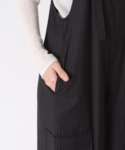 Jines（ジネス）の「ピンストライプサロペット（サロペット/オーバーオール・レディース・ブラック・38）」の11枚目の写真