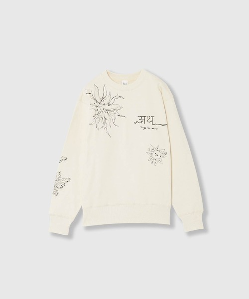 THINGS THAT MATTER(シングス ザット マター)の「PRE-SENT SPARKLE PULL-OVER / プレゼントスパークルプルオーバー(スウェット・レディース・アイボリー/ブラック/グレー・FREE)」の2枚目の写真