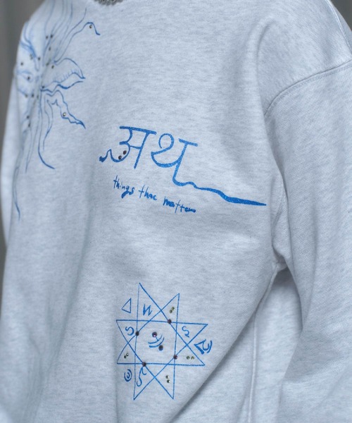 THINGS THAT MATTER(シングス ザット マター)の「PRE-SENT SPARKLE PULL-OVER / プレゼントスパークルプルオーバー(スウェット・レディース・アイボリー/ブラック/グレー・FREE)」の6枚目の写真