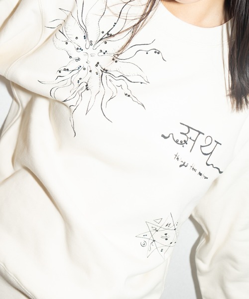 THINGS THAT MATTER(シングス ザット マター)の「PRE-SENT SPARKLE PULL-OVER / プレゼントスパークルプルオーバー(スウェット・レディース・アイボリー/ブラック/グレー・FREE)」の11枚目の写真