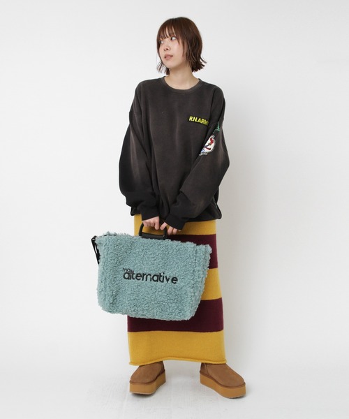 RNA（アールエヌエー）の「G1100 ボールドボーダーロングスカート（スカート・レディース・オレンジ/イエロー・MEDIUM）」の16枚目の写真