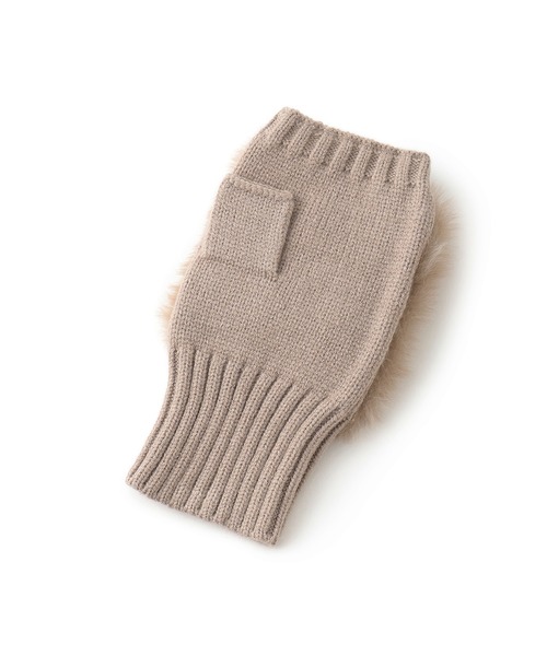 VIS（ビス）の「フィンガーレスファーアームウォーマー（手袋・レディース・キナリ/ベージュ・FREE）」の16枚目の写真