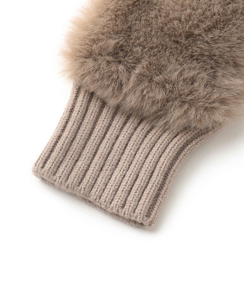 VIS（ビス）の「フィンガーレスファーアームウォーマー（手袋・レディース・キナリ/ベージュ・FREE）」の15枚目の写真