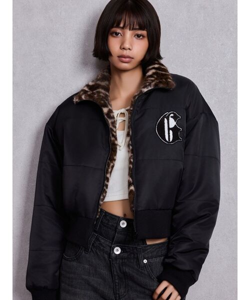 STUPID IN RICH REVERSIBLE エコファーブルゾン（ブルゾン）｜GYDA