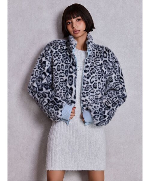 GYDA（ジェイダ）の「STUPID IN RICH REVERSIBLE エコファーブルゾン（ブルゾン・レディース・オフホワイト/ブラック/スカイブルー・FREE）」の18枚目の写真