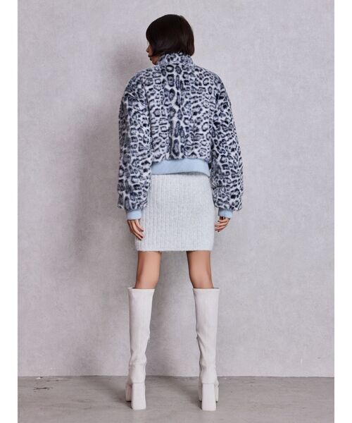 GYDA（ジェイダ）の「STUPID IN RICH REVERSIBLE エコファーブルゾン（ブルゾン・レディース・オフホワイト/ブラック/スカイブルー・FREE）」の21枚目の写真