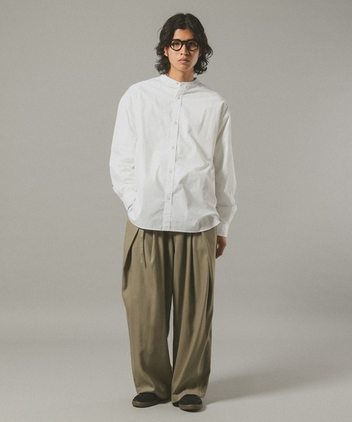 RAGEBLUE(レイジブルー)の「タイプライターバンドカラーシャツ(シャツ/ブラウス・メンズ・ブラック/ホワイト・LARGE/MEDIUM)」の4枚目の写真