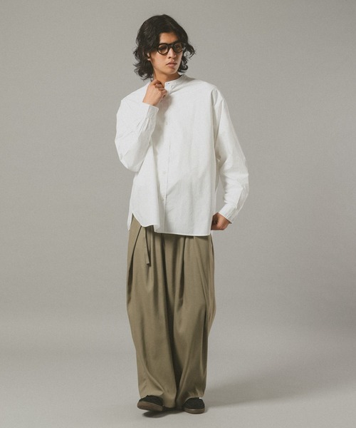 RAGEBLUE(レイジブルー)の「タイプライターバンドカラーシャツ(シャツ/ブラウス・メンズ・ブラック/ホワイト・LARGE/MEDIUM)」の5枚目の写真