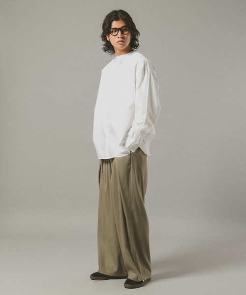 RAGEBLUE(レイジブルー)の「タイプライターバンドカラーシャツ(シャツ/ブラウス・メンズ・ブラック/ホワイト・LARGE/MEDIUM)」の6枚目の写真