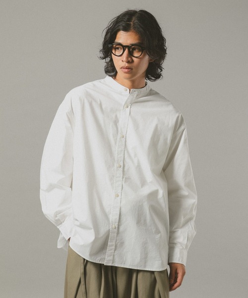 RAGEBLUE(レイジブルー)の「タイプライターバンドカラーシャツ(シャツ/ブラウス・メンズ・ブラック/ホワイト・LARGE/MEDIUM)」の8枚目の写真