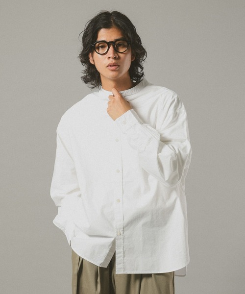 RAGEBLUE(レイジブルー)の「タイプライターバンドカラーシャツ(シャツ/ブラウス・メンズ・ブラック/ホワイト・LARGE/MEDIUM)」の9枚目の写真