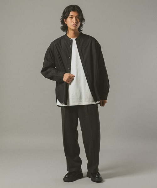 RAGEBLUE(レイジブルー)の「タイプライターバンドカラーシャツ(シャツ/ブラウス・メンズ・ブラック/ホワイト・LARGE/MEDIUM)」の13枚目の写真