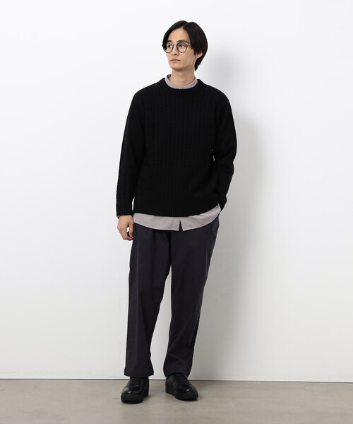 COMME CA ISM（コムサイズム）の「【スマートベーシックパンツ】裏起毛 ハイテンション  ワンタック ワイド テーパード パンツ（その他パンツ・メンズ・ベージュ/チャコール/ブラック/カーキ・M/L/S/XL）」の9枚目の写真