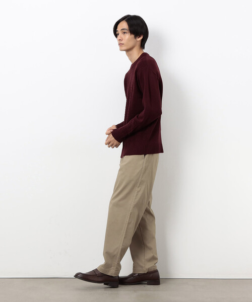 COMME CA ISM（コムサイズム）の「【スマートベーシックパンツ】裏起毛 ハイテンション  ワンタック ワイド テーパード パンツ（その他パンツ・メンズ・ベージュ/チャコール/ブラック/カーキ・M/L/S/XL）」の14枚目の写真