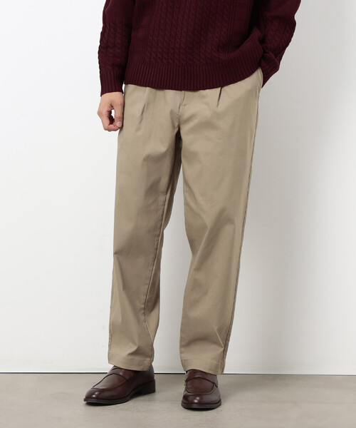 COMME CA ISM（コムサイズム）の「【スマートベーシックパンツ】裏起毛 ハイテンション  ワンタック ワイド テーパード パンツ（その他パンツ・メンズ・ベージュ/チャコール/ブラック/カーキ・M/L/S/XL）」の15枚目の写真
