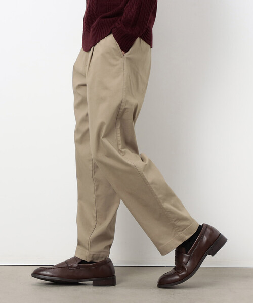 COMME CA ISM（コムサイズム）の「【スマートベーシックパンツ】裏起毛 ハイテンション  ワンタック ワイド テーパード パンツ（その他パンツ・メンズ・ベージュ/チャコール/ブラック/カーキ・M/L/S/XL）」の16枚目の写真