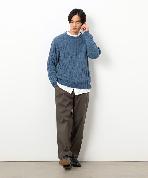 COMME CA ISM（コムサイズム）の「【スマートベーシックパンツ】裏起毛 ハイテンション  ワンタック ワイド テーパード パンツ（その他パンツ・メンズ・ベージュ/チャコール/ブラック/カーキ・M/L/S/XL）」の18枚目の写真