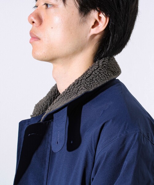 【首元まで暖かい大人のアウター】衿ボアN-1デッキジャケット