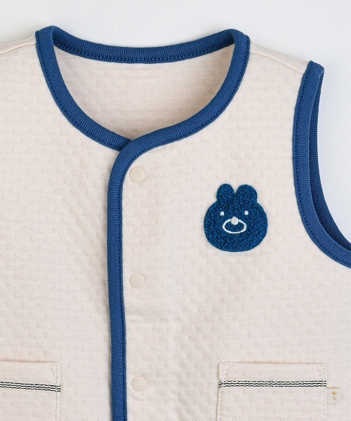 moimoln(モイモルン)の「ビッグベアルームベスト(ベスト・キッズ・ベージュ・80cm/90cm/100cm/110cm)」の3枚目の写真