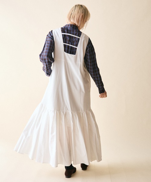 rehacer(レアセル)の「rehacer : Tiered Flare Dress / ティアード フレア ドレス(ワンピース・レディース・ブラック/ホワイト・FREE)」の13枚目の写真