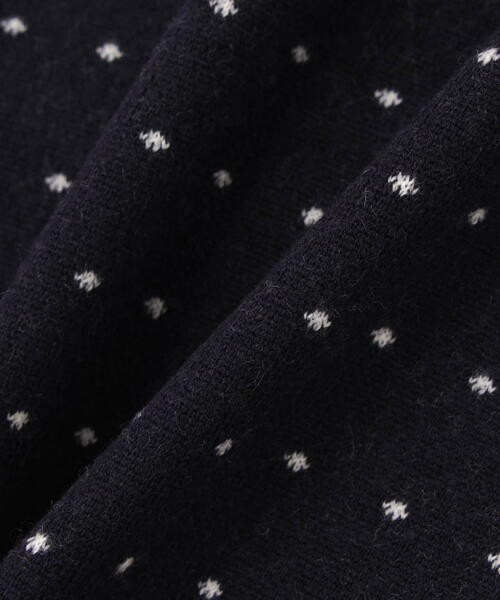 PEARLY GATES（パーリーゲイツ）の「【PEARLY GATES】14Gダブルジャガードカシミヤ混クルーネックニットプルオーバー ＜ミニドット柄＞（ニット/セーター・メンズ・ダークインディゴブルー・MEDIUM/LARGE/X-LARGE）」の12枚目の写真