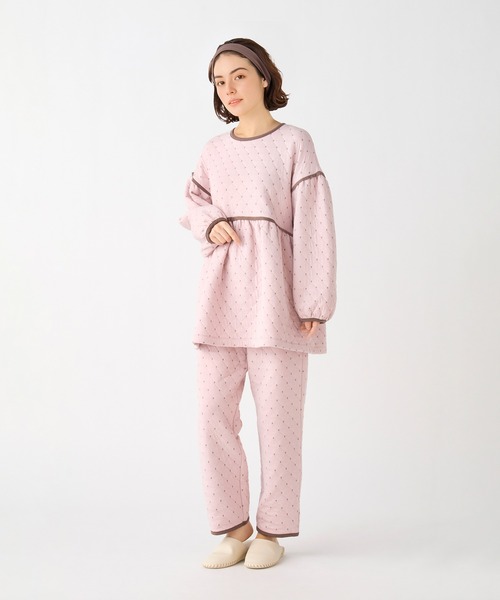 キッドブルー -25キルトドットJQ -長袖パジャマ -KNCK559 -kidblue