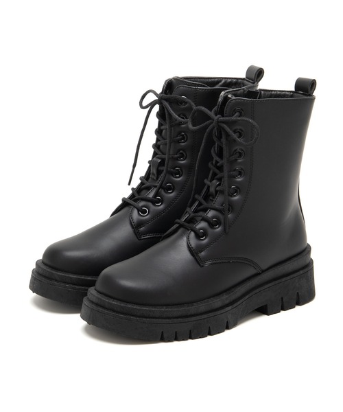 JELLY BEANS（ジェリービーンズ）の「トラックソールレースアップショートブーツ(210-57388)JELLY BEANS(ジェリービーンズ)（ブーツ・レディース・ダークブラウン/キャメル/ブラック・S/M/L）」の4枚目の写真