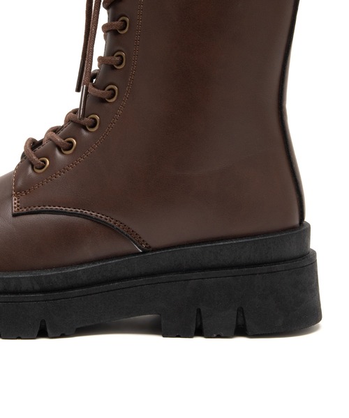 JELLY BEANS（ジェリービーンズ）の「トラックソールレースアップショートブーツ(210-57388)JELLY BEANS(ジェリービーンズ)（ブーツ・レディース・ダークブラウン/キャメル/ブラック・S/M/L）」の8枚目の写真