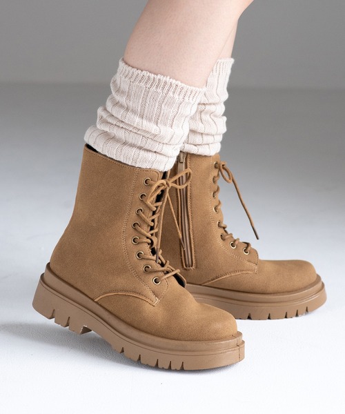 JELLY BEANS（ジェリービーンズ）の「トラックソールレースアップショートブーツ(210-57388)JELLY BEANS(ジェリービーンズ)（ブーツ・レディース・ダークブラウン/キャメル/ブラック・S/M/L）」の18枚目の写真