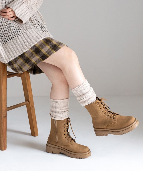 JELLY BEANS（ジェリービーンズ）の「トラックソールレースアップショートブーツ(210-57388)JELLY BEANS(ジェリービーンズ)（ブーツ・レディース・ダークブラウン/キャメル/ブラック・S/M/L）」の20枚目の写真