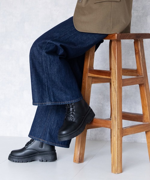 JELLY BEANS（ジェリービーンズ）の「トラックソールレースアップショートブーツ(210-57388)JELLY BEANS(ジェリービーンズ)（ブーツ・レディース・ダークブラウン/キャメル/ブラック・S/M/L）」の14枚目の写真