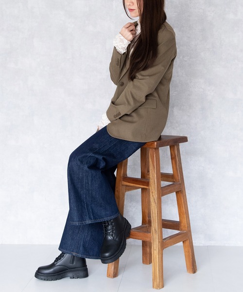 JELLY BEANS（ジェリービーンズ）の「トラックソールレースアップショートブーツ(210-57388)JELLY BEANS(ジェリービーンズ)（ブーツ・レディース・ダークブラウン/キャメル/ブラック・S/M/L）」の15枚目の写真